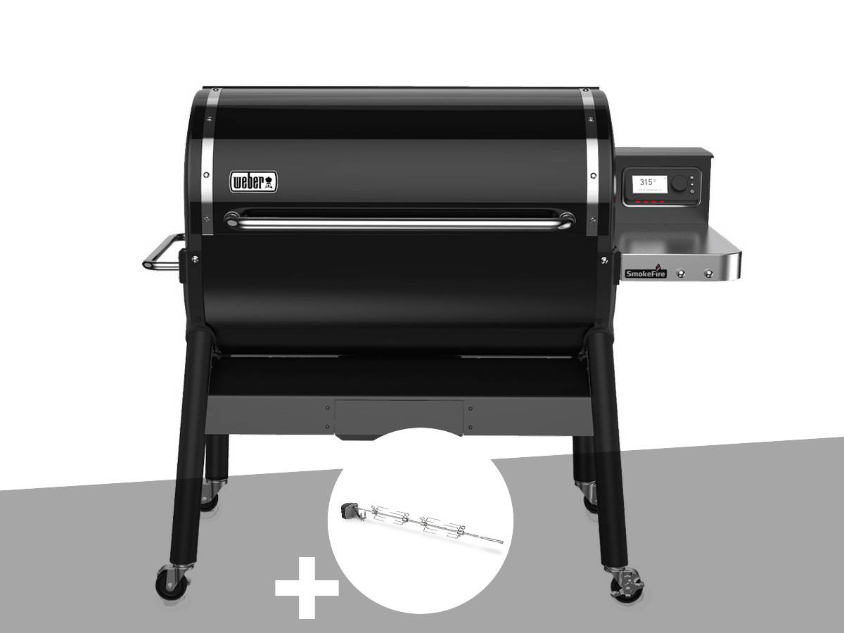 Weber - Barbecue à pellets Smokefire EX6 GBS + Rôtissoire - Weber - Image 1