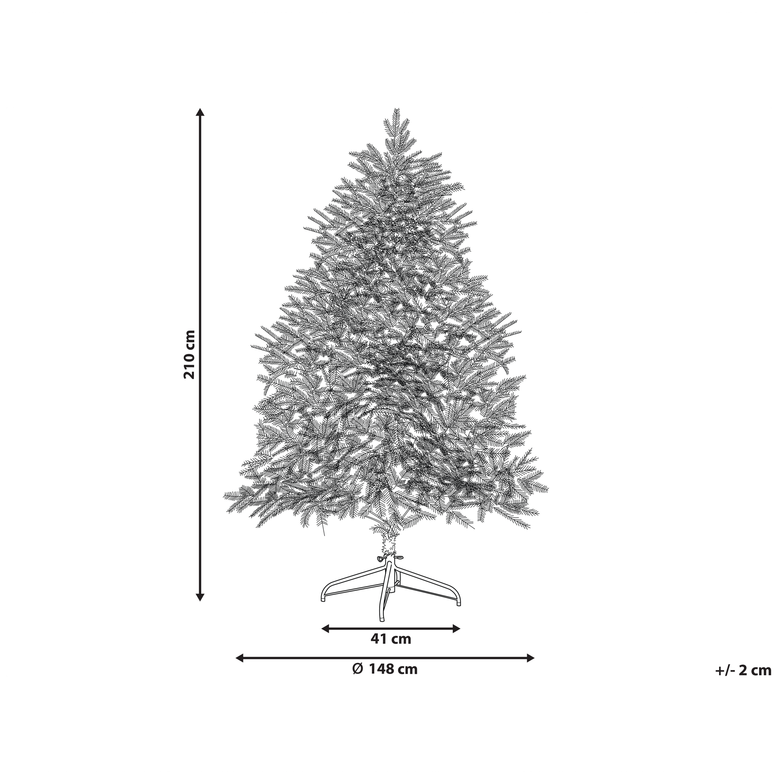 Beliani - Sapin de Noël Matière synthétique Blanc BRISCO - Beliani - Image 3