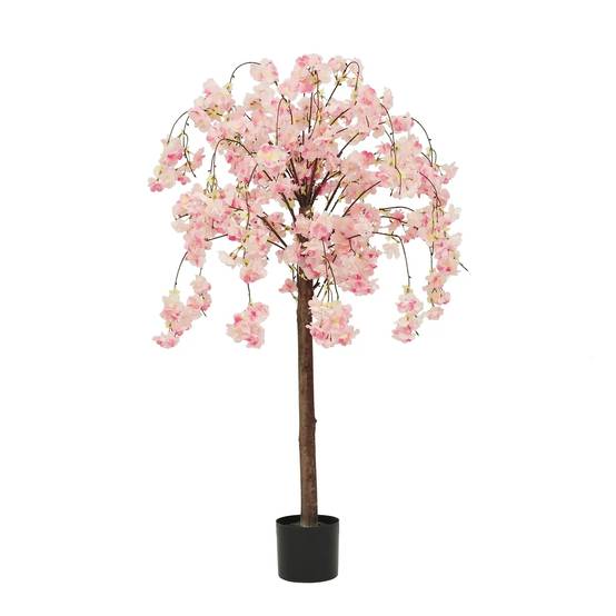 Ligne Deco - Cerisier artificiel retombant rose 110cm - Image 1