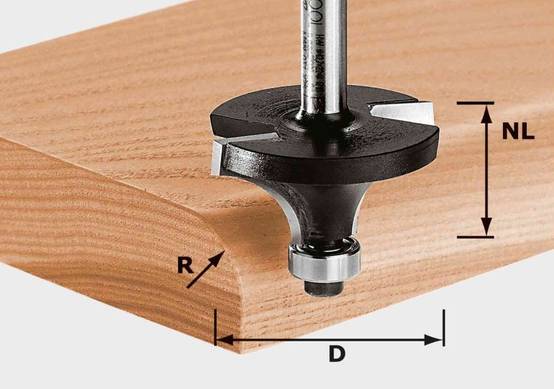 Fraise à moulurer HW S12 D63/32/R25 - FESTOOL - 491107