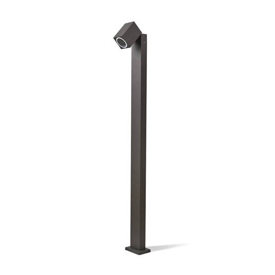 Borne de jardin Design noir avec spot orientable pour ampoule GU10 - Image 2