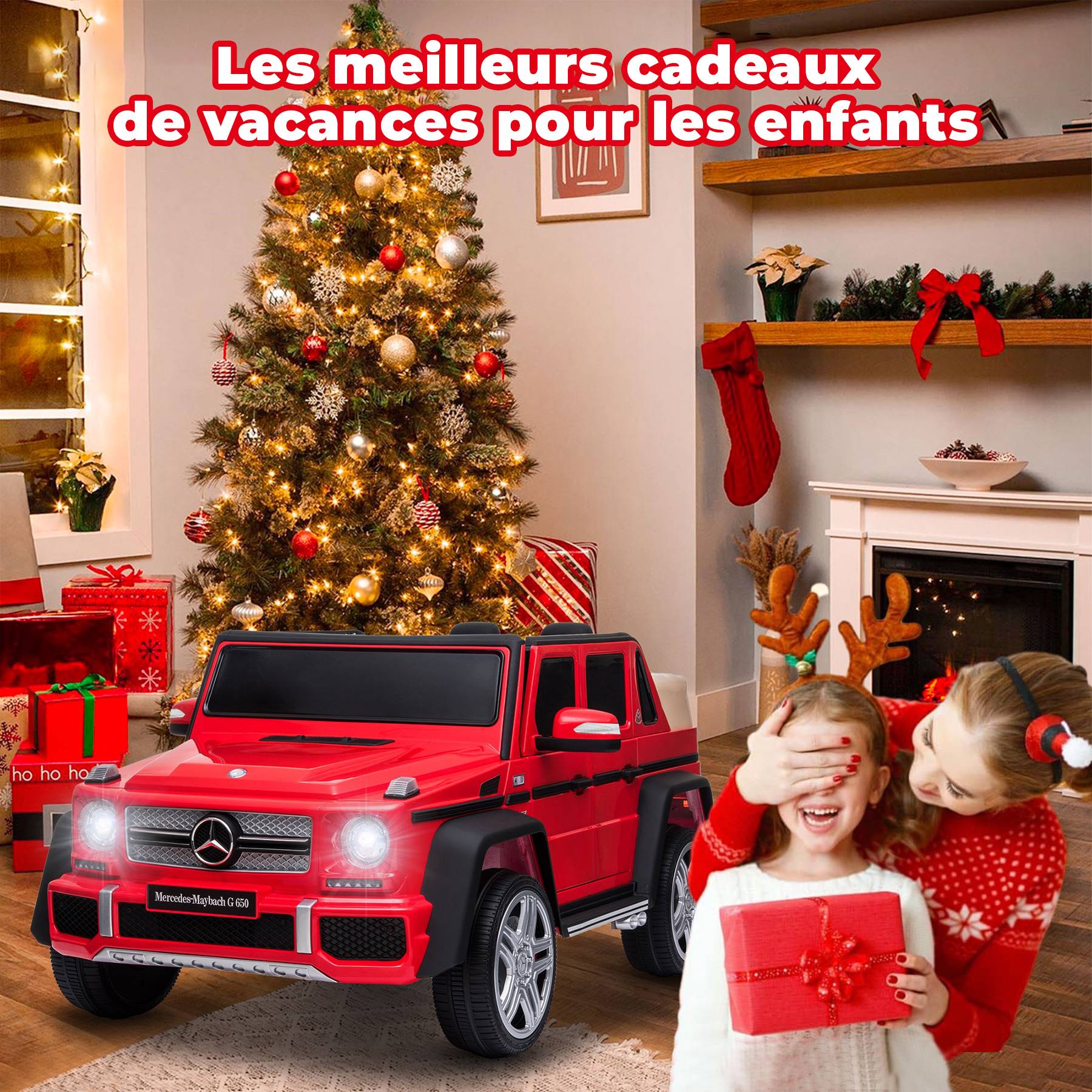 0 - Voiture électrique Mercedes-Maybach G650 pour enfants - ORYXEARTH - Rouge - 12V - 3-5 km/h - Image 8