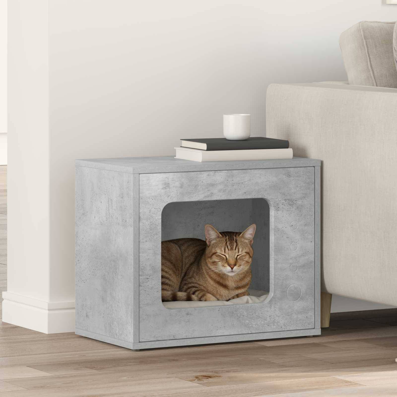 Vidaxl - Maison pour chat Béton 51 x 30 x 42,5 cm Bois d'ingénierie vidaXL 8000647 - Image 1