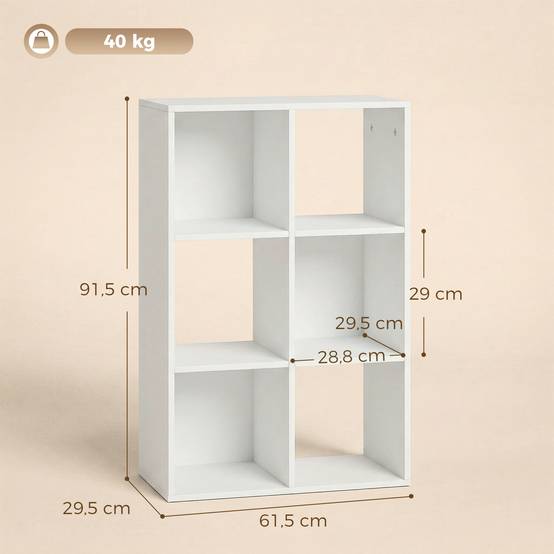 Étagère à livres autoportante 3 niveaux avec dispositif anti-basculement, rangement salon chambre bureau, blanche - Image 5