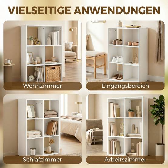 Étagère à livres autoportante 3 niveaux avec dispositif anti-basculement, rangement salon chambre bureau, blanche - Image 8