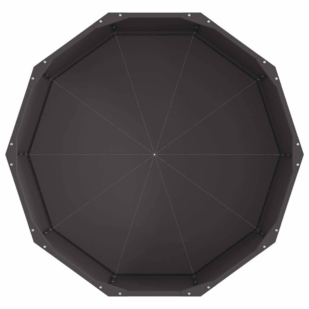 Jardinière | Pot de fleurs | Cache-pot | Bac à fleurs Noir 90 x 90 x 35 cm Acier - Image 6