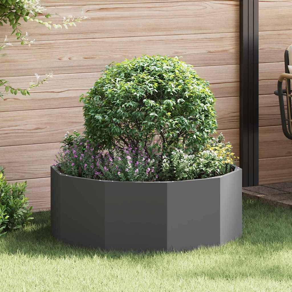 Jardinière | Pot de fleurs | Cache-pot | Bac à fleurs Noir 90 x 90 x 35 cm Acier - Image 2