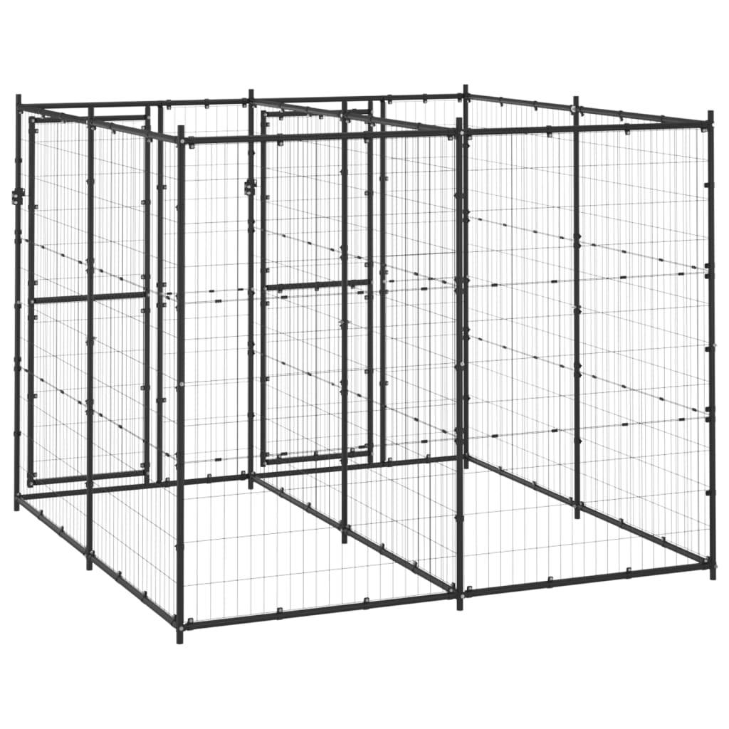 Vidaxl - Chenil d'extérieur pour chiens Acier 4,84 m² vidaXL 3082260 - Image 5