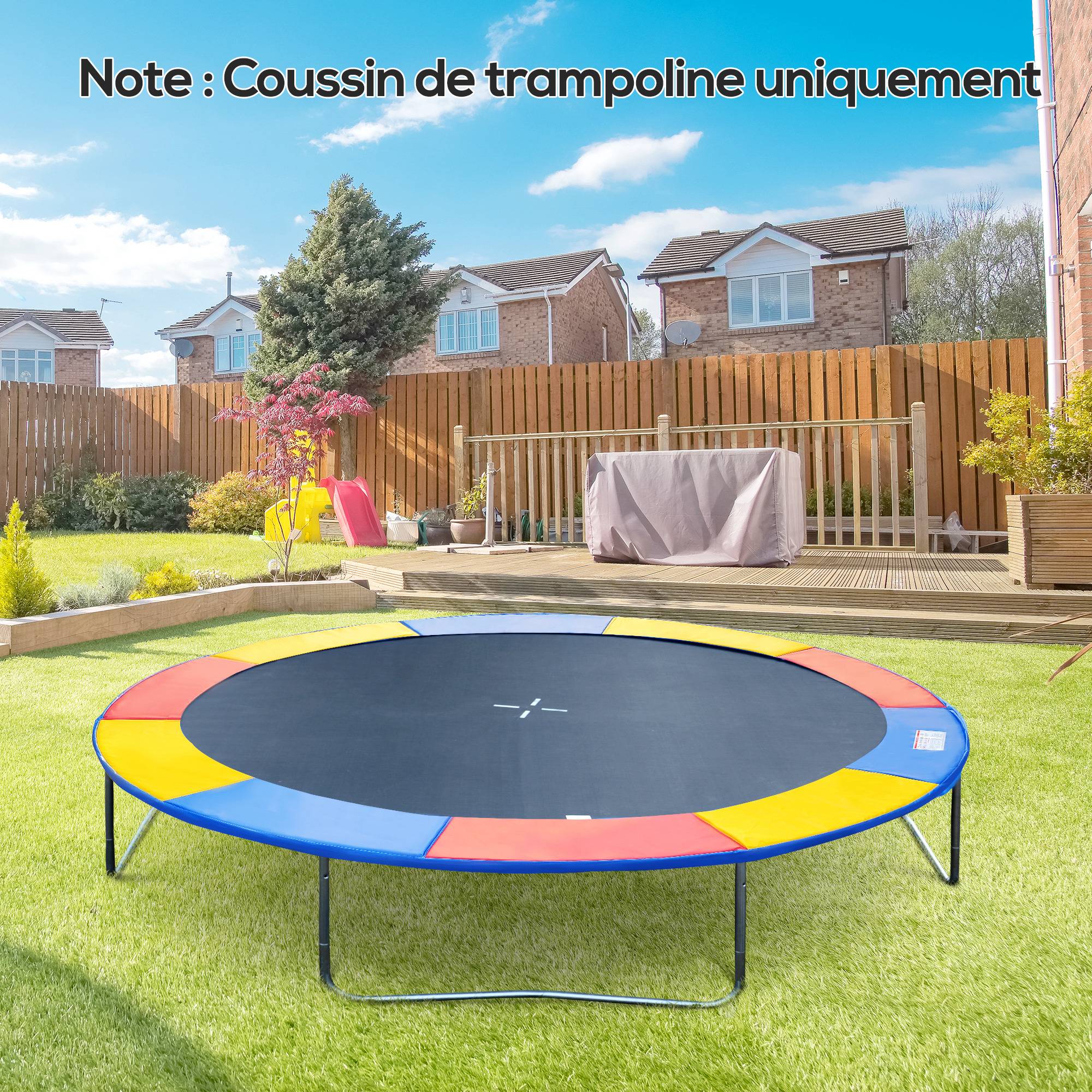 Homcom - Couvre-ressort trampoline Ø 244 cm PVC PE haute densité rembourrage 15 mm multicolore - HOMCOM - Image 2