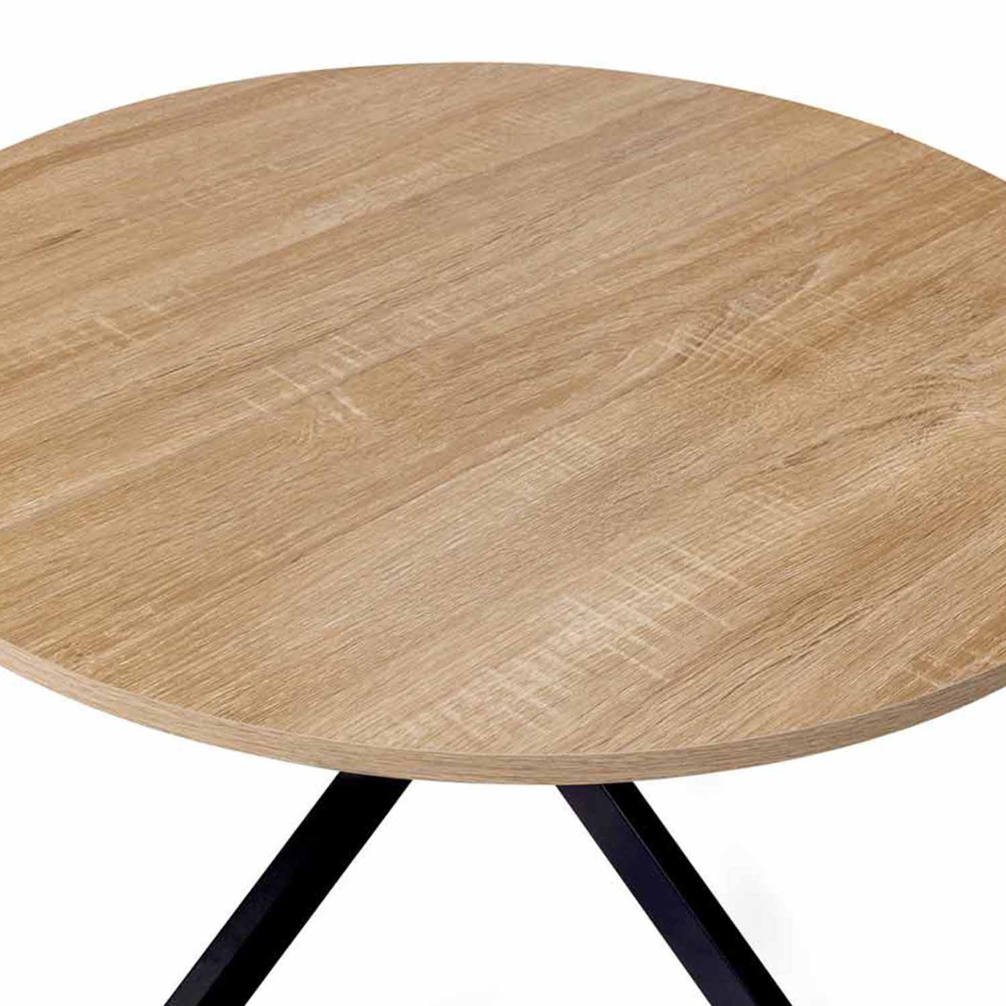 Table basse ronde ALIX pied araignée 70 cm bois et noir - Image 5