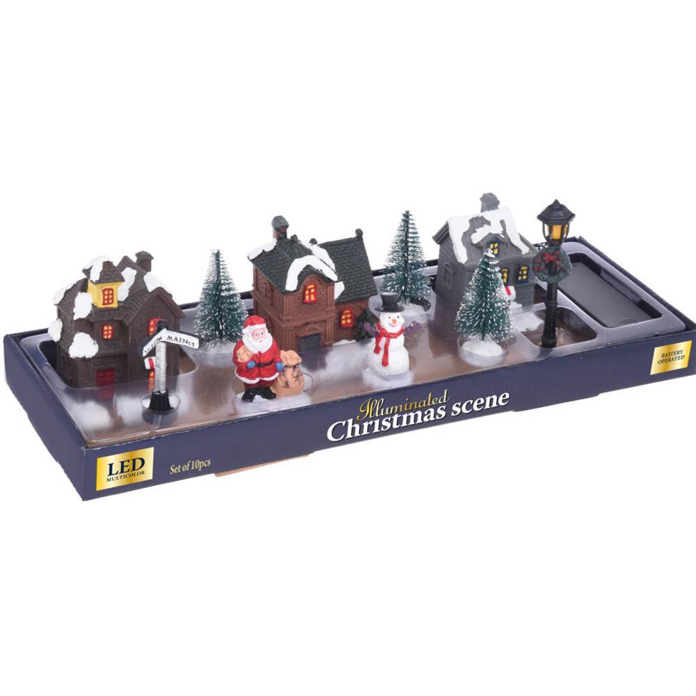 Sans Marque - Figurines lumineuses pour village de Noël - Image 3