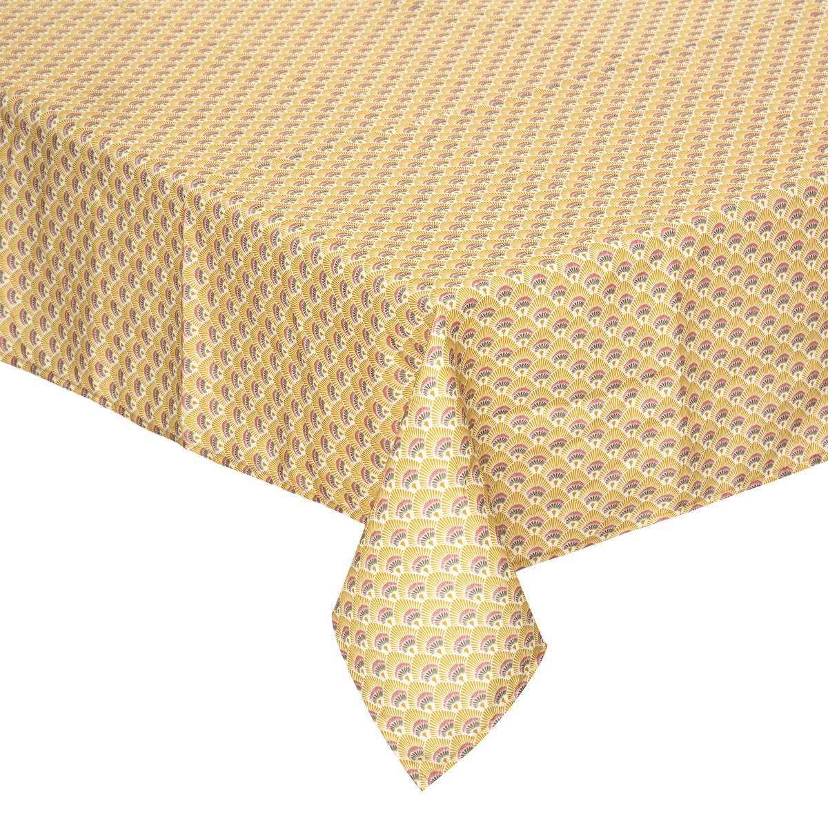 Atmosphera - Nappe anti-tache "Gloria" jaune moutarde 140x240cm - Atmosphera Créateur d'intérieur - Image 1