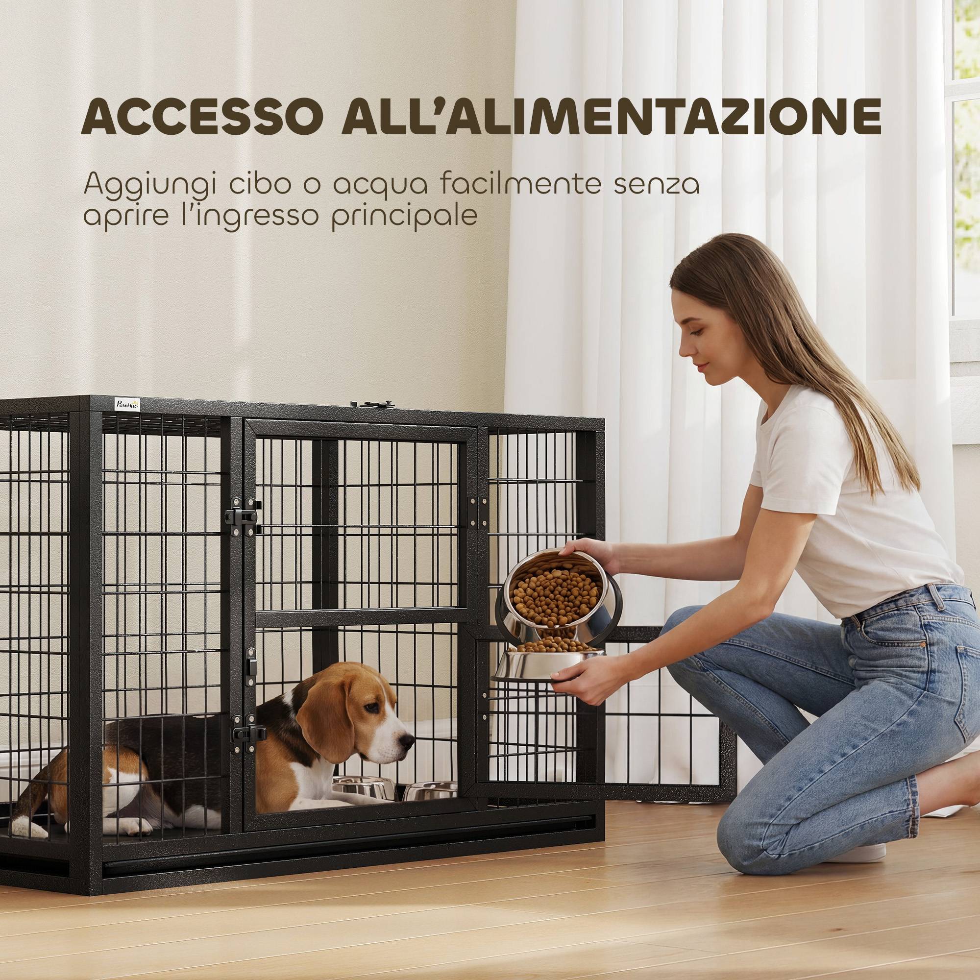 Cage robuste pour chien, 94x60x64 cm, avec plateau amovible. - Image 7