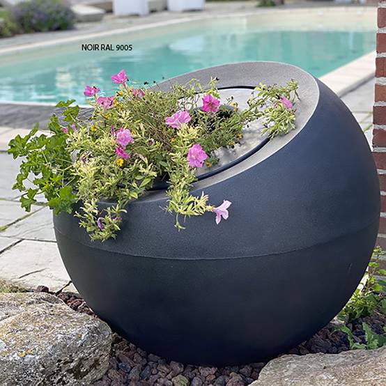 Plast'Up Rotomoulage - Pot de fleurs sphérique xxl dolce vita 300l-lot de 2 - Image 2