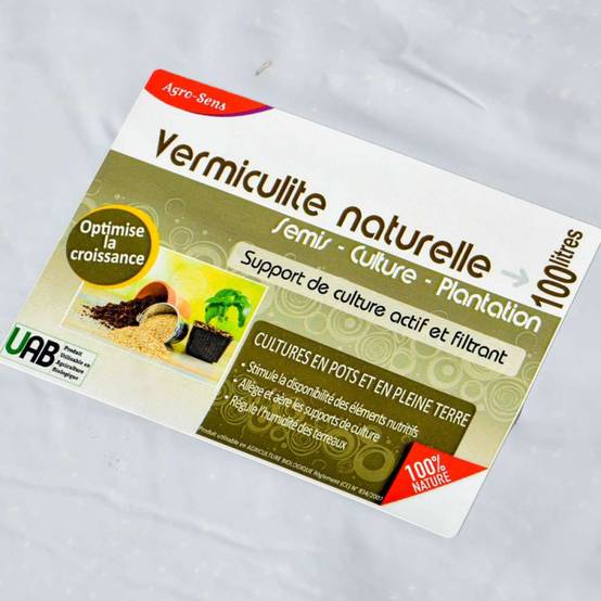 Vermiculite minérale naturelle pour semis cultures plantations - Sac 100 litres - Image 2