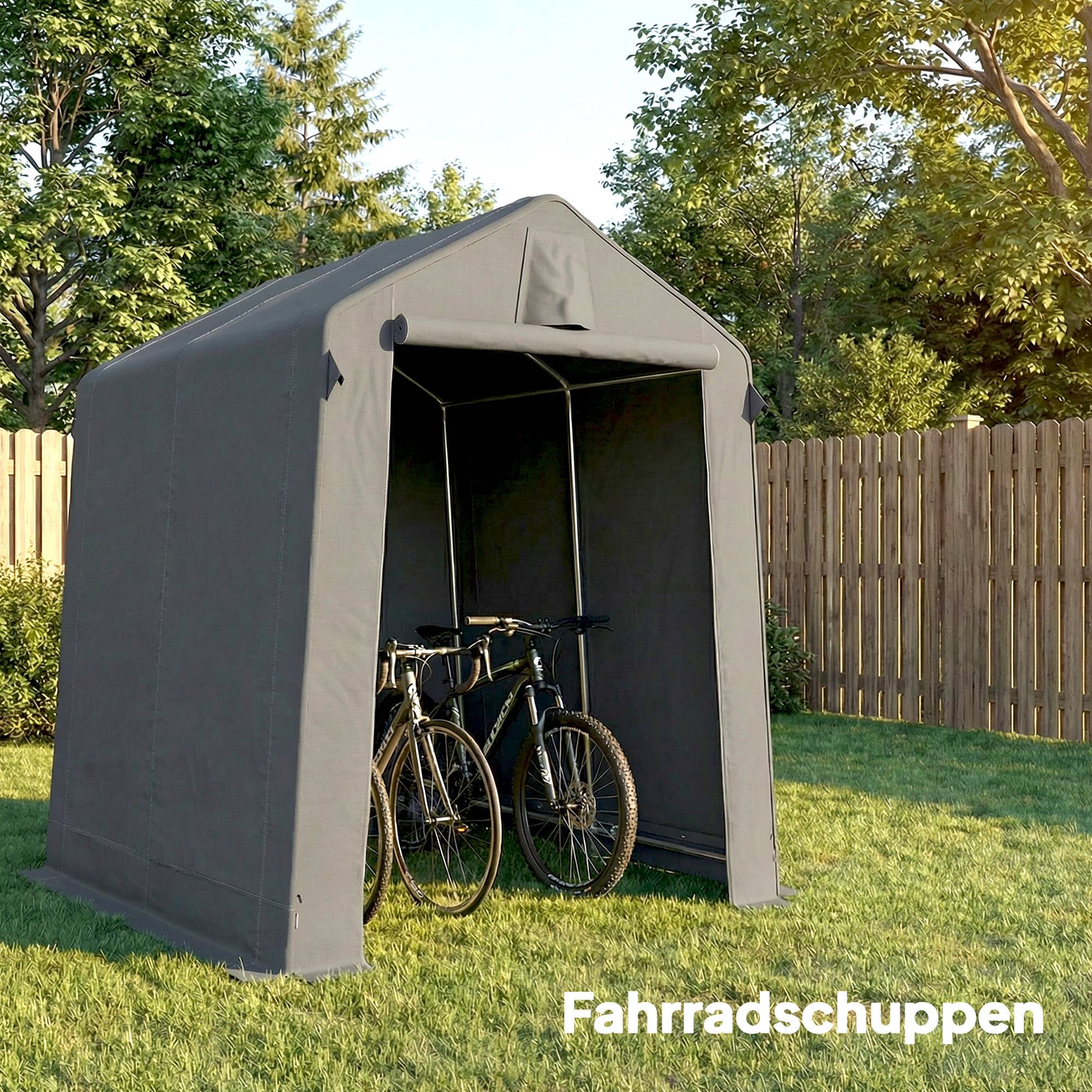 ComfortXL - Tente garage polyester 190 x 230 cm gris foncé pour vélos et outils protection UV - ComfortXL Outdoor Living - Image 9