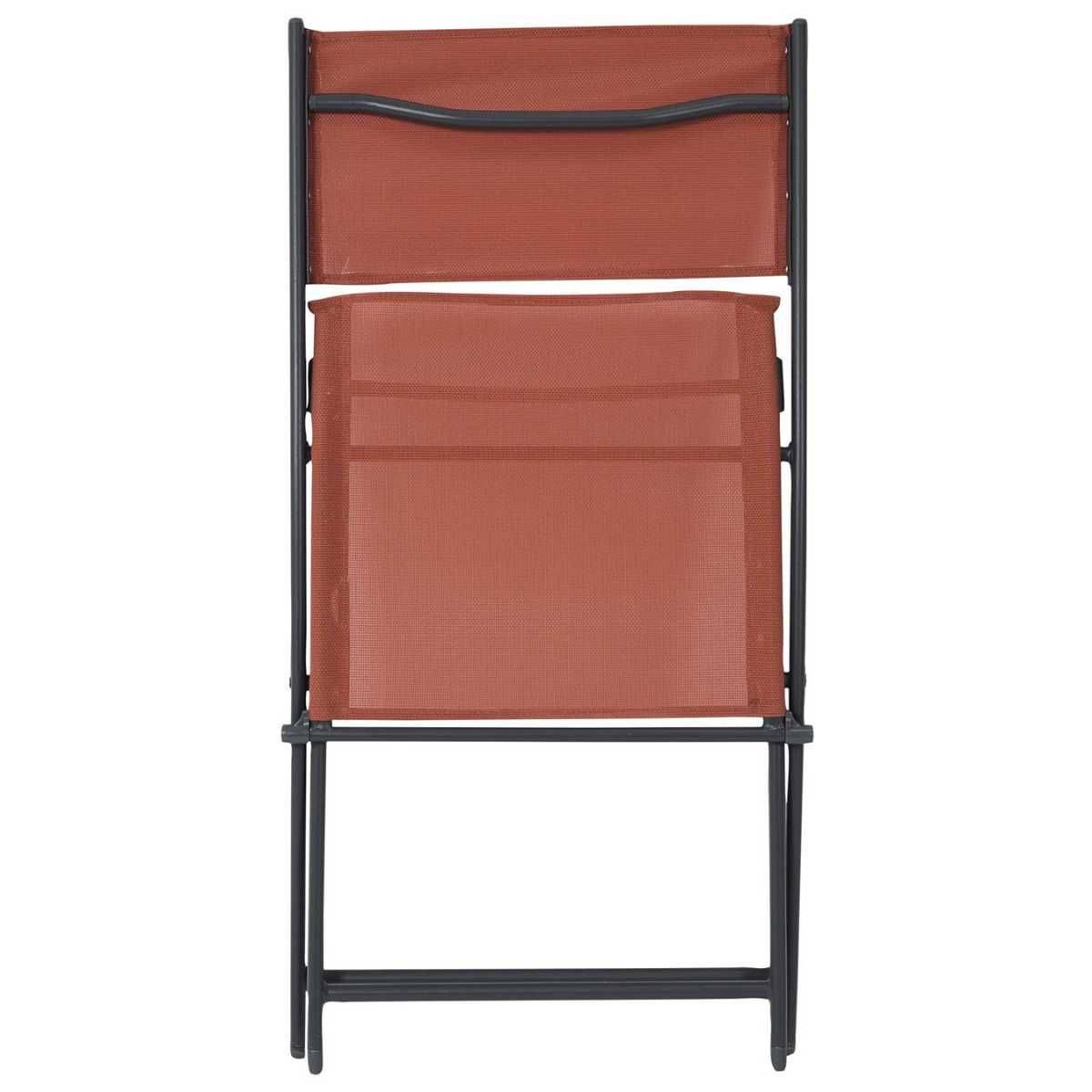 Lot de 4 Chaises de Jardin Pliantes terracotta - SANAE - Image 7
