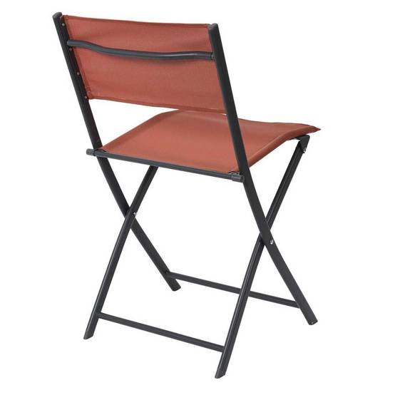 Lot de 4 Chaises de Jardin Pliantes terracotta - SANAE - Image 5