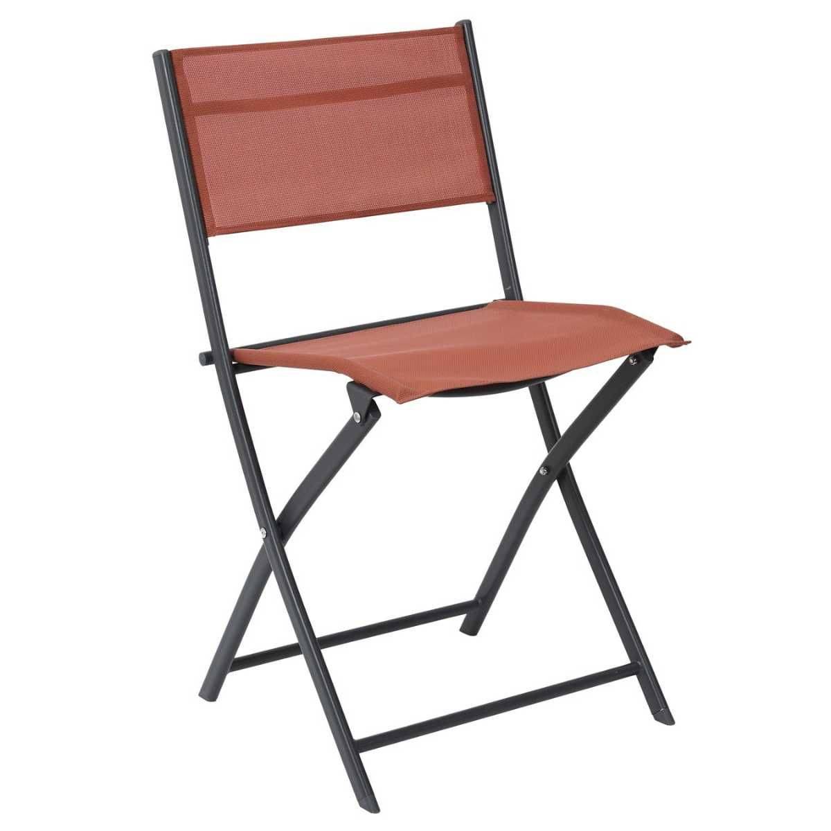 Lot de 4 Chaises de Jardin Pliantes terracotta - SANAE - Image 3