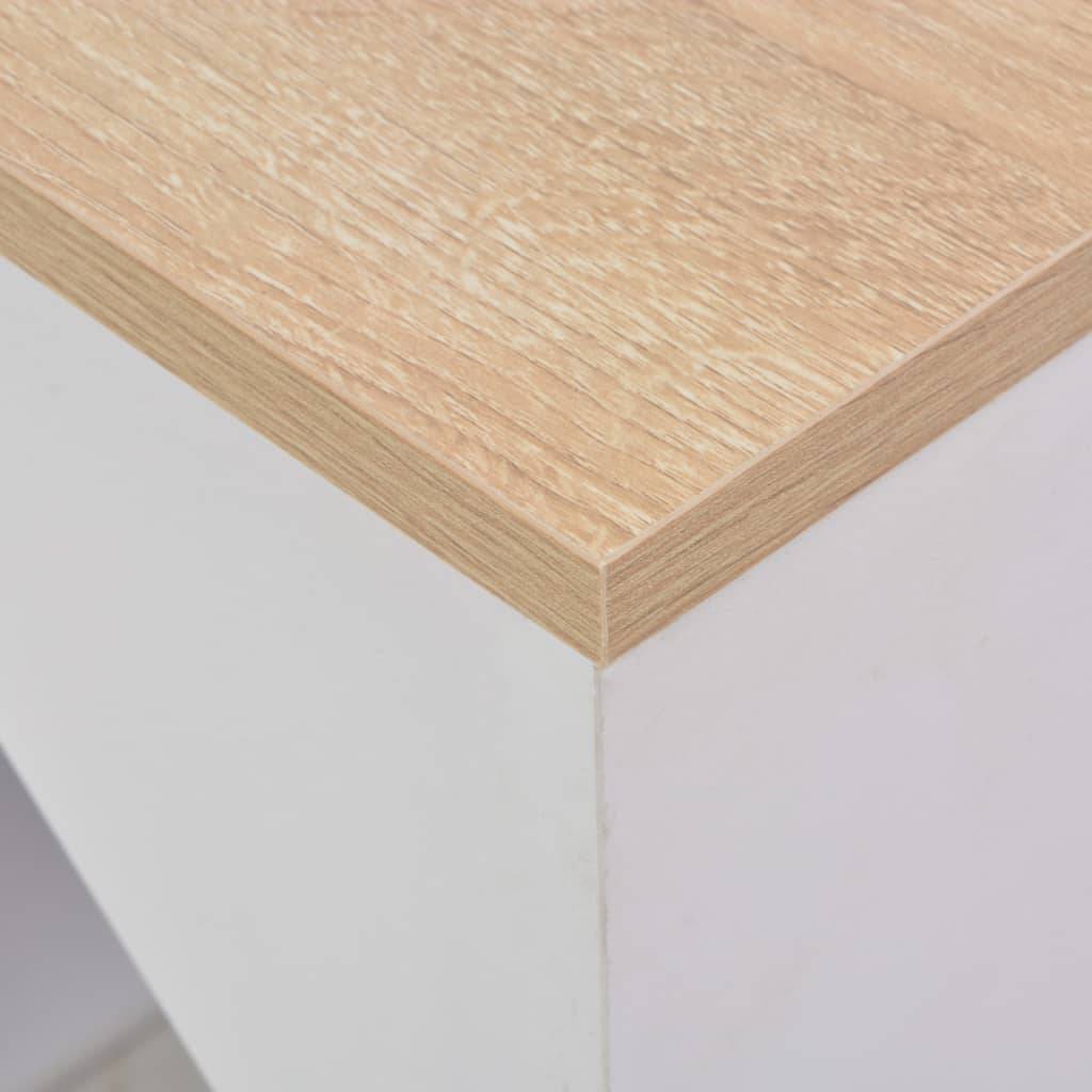 Helloshop26 - Table haute mange debout bar bistrot avec armoire blanc 200 cm - Image 2