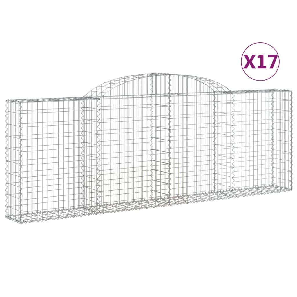 Vidaxl - Paniers à gabions arqués 10 pcs 300x30x100/120 cm fer galvanisé vidaXL 3146534 - Image 2