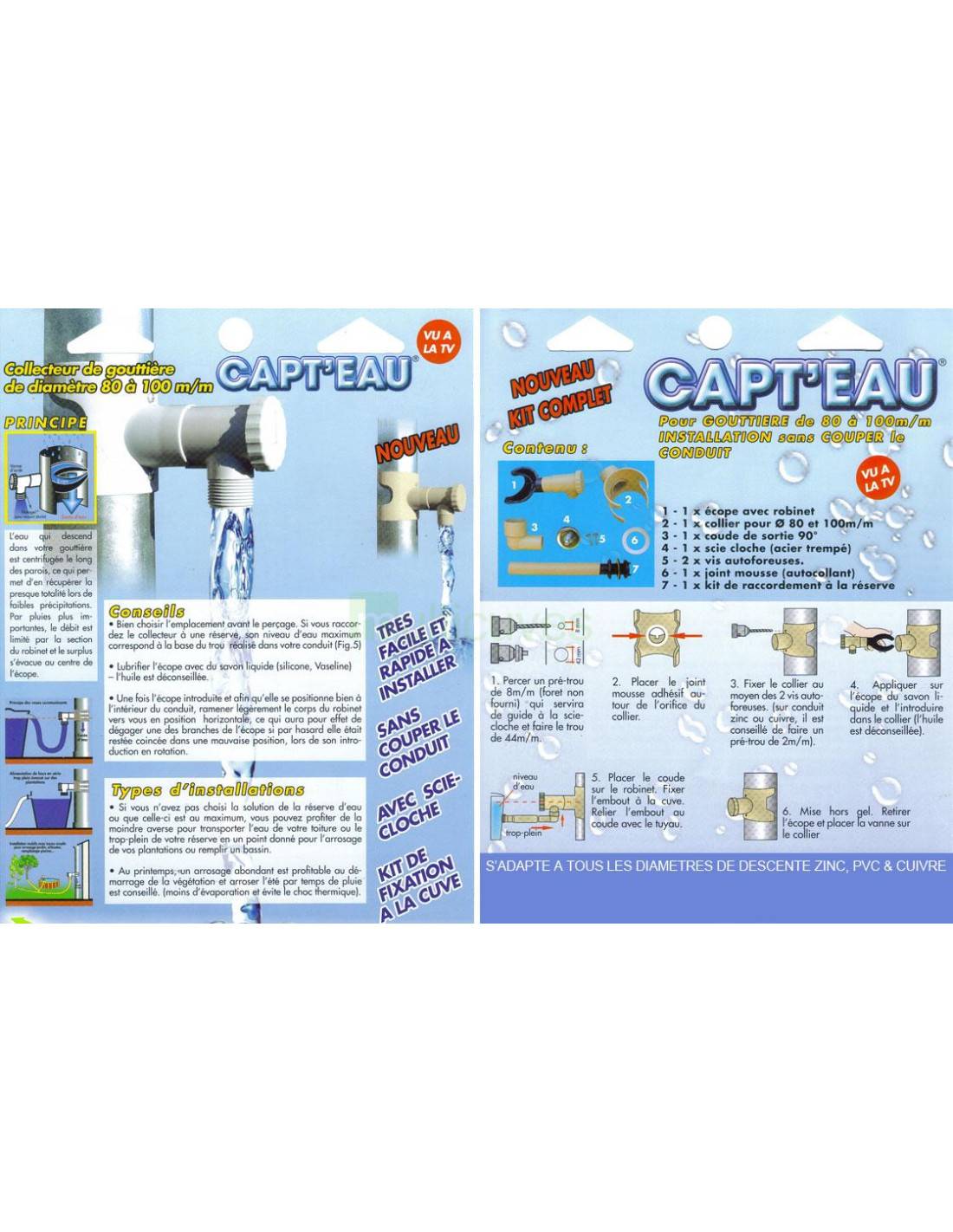 Kit Collecteur Eau de Pluie CAPT'EAU - Gris - Image 4