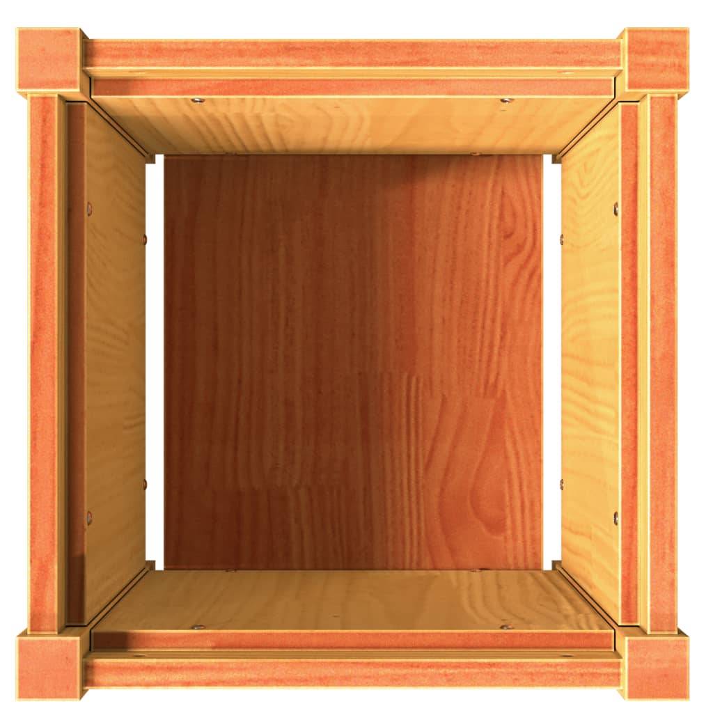 Jardinières 2 pcs bois de pin massif cire marron 40 x 40 x 40 cm - PANGIVO - Image 9