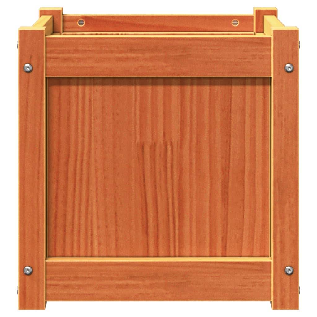 Jardinières 2 pcs bois de pin massif cire marron 40 x 40 x 40 cm - PANGIVO - Image 7
