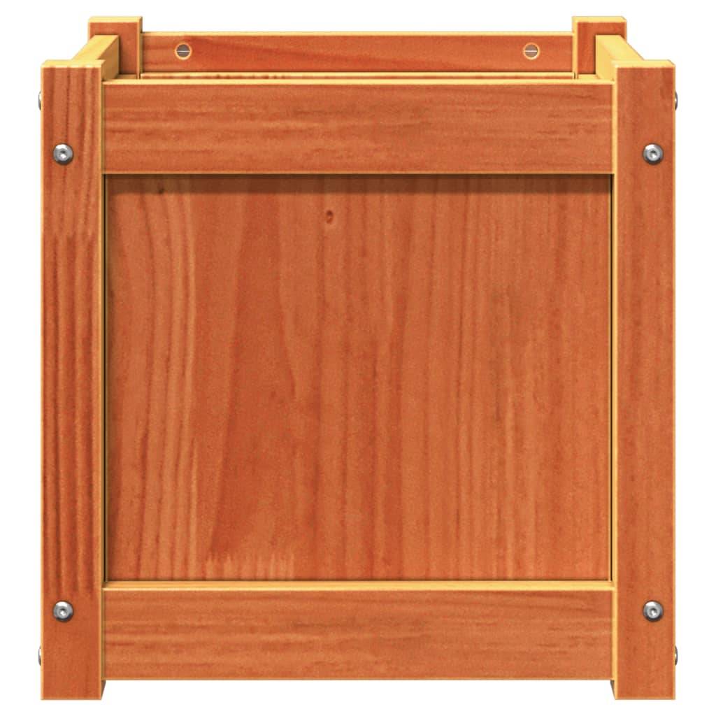 Jardinières 2 pcs bois de pin massif cire marron 40 x 40 x 40 cm - PANGIVO - Image 6