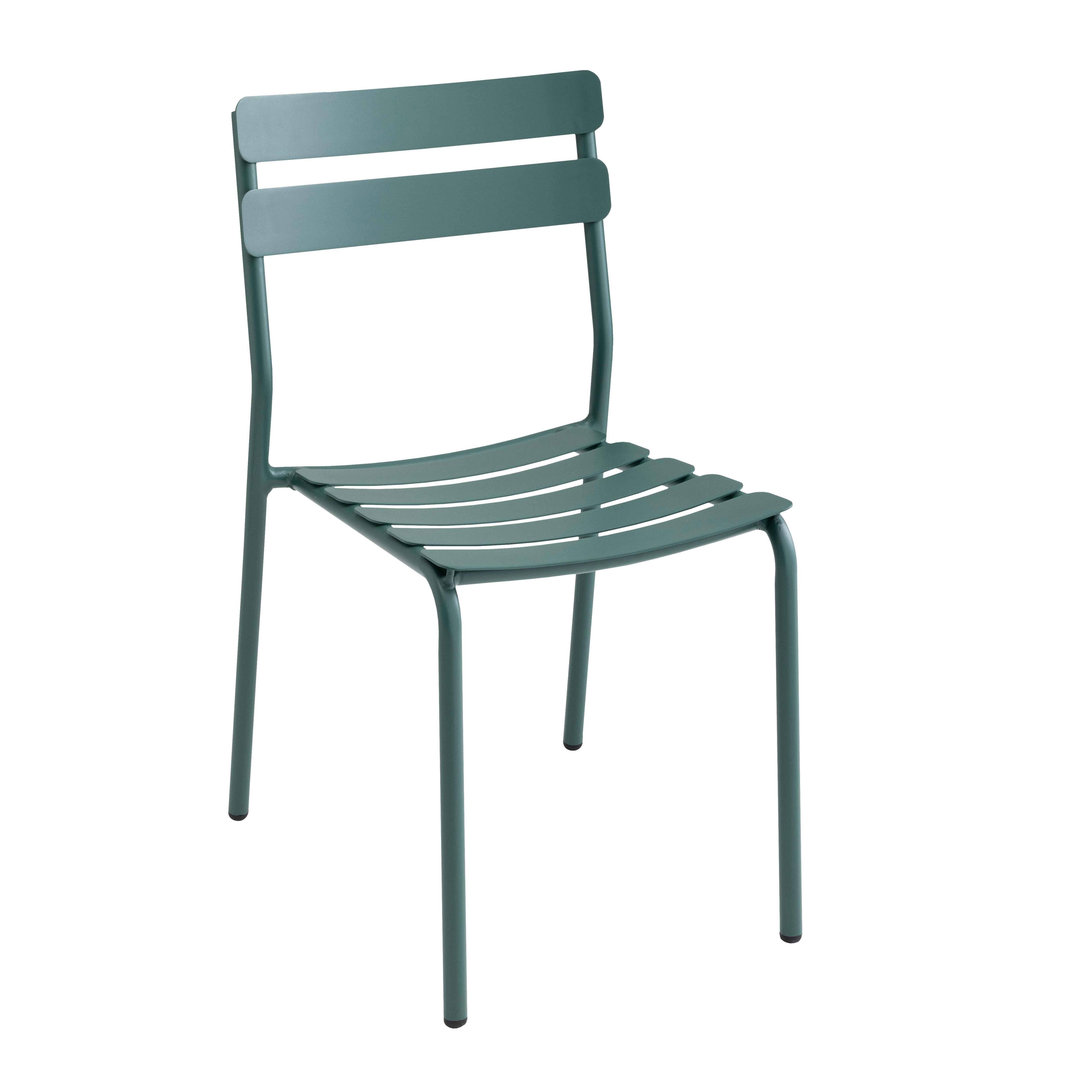 Oviala - Table de terrasse inclinable 60 x 60 cm et 2 chaises vert foncé Almada - Oviala - Image 6