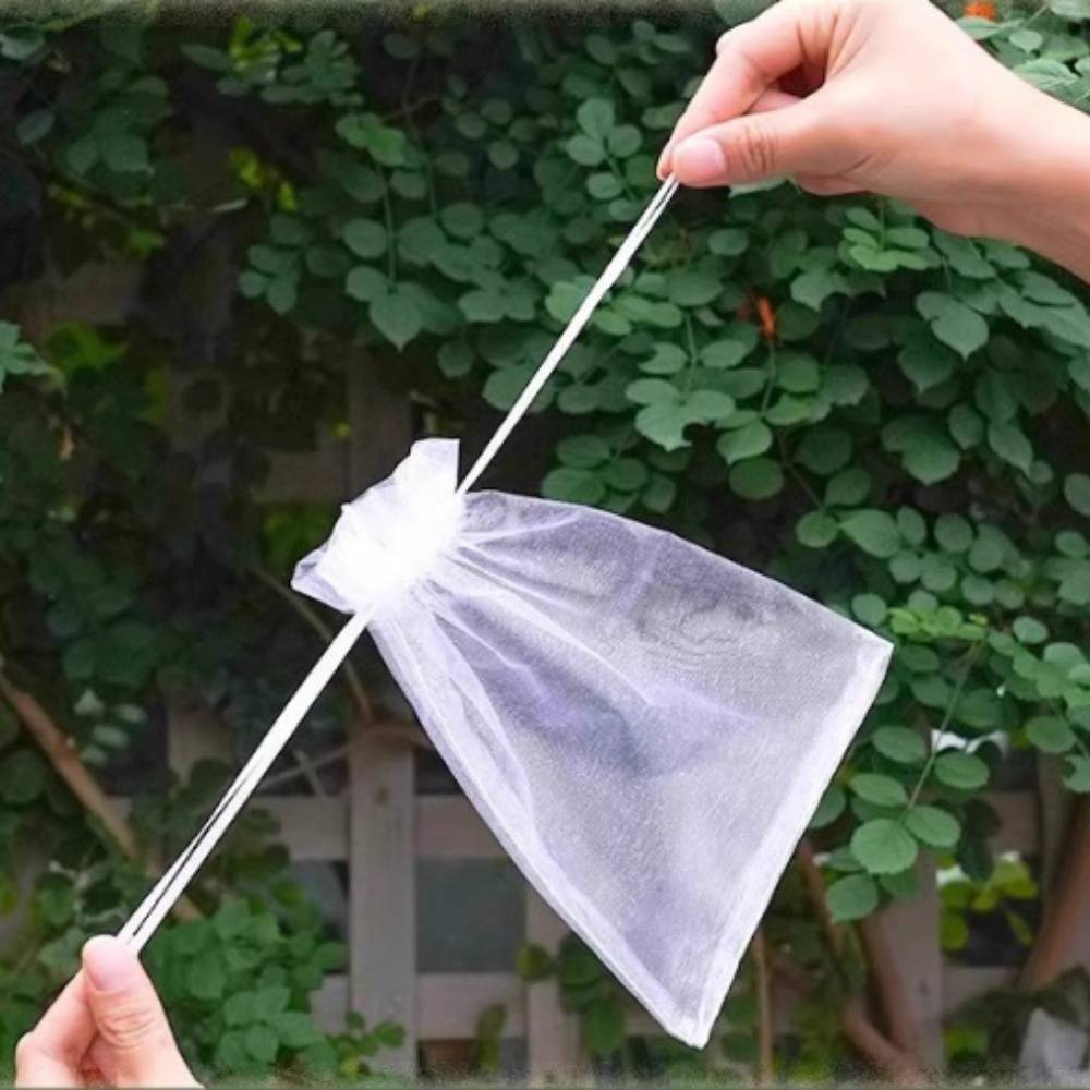 25 sacs en nylon blanc anti-oiseaux et anti-insectes 23x30 cm pour divers fruits MCBOSON - Image 3