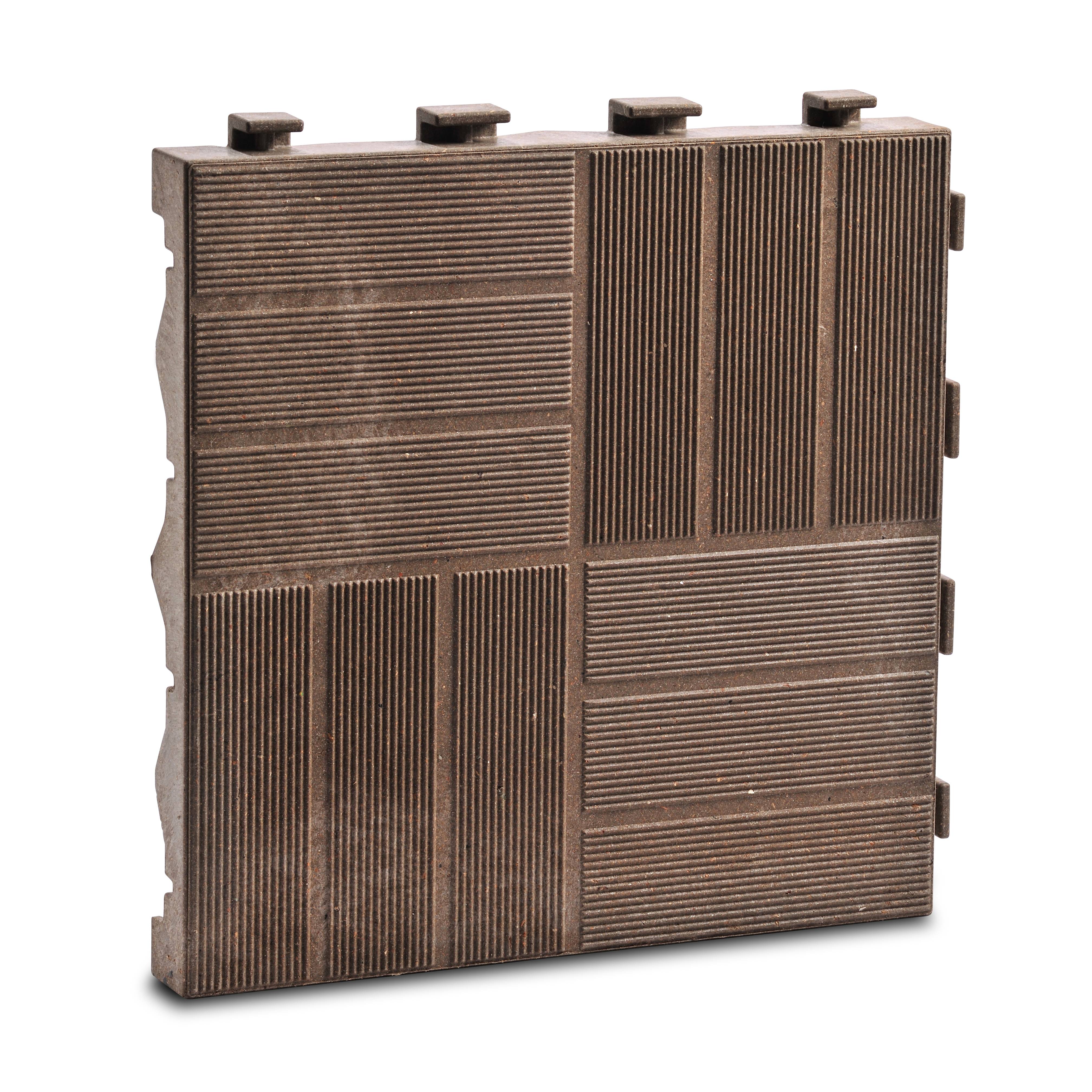 Dalle clipsable composite Latera, 40 x 40 cm x Ep. 45 mm, brun - Image 1