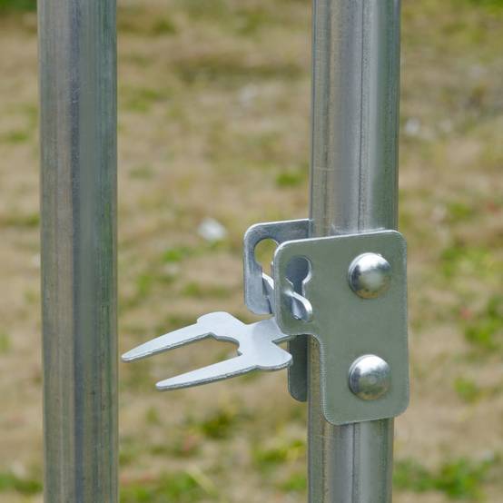Enclos pour petits animaux, parcours extérieur pour poules, lapins, canards, construction robuste, acier et tissu Oxford - Image 10