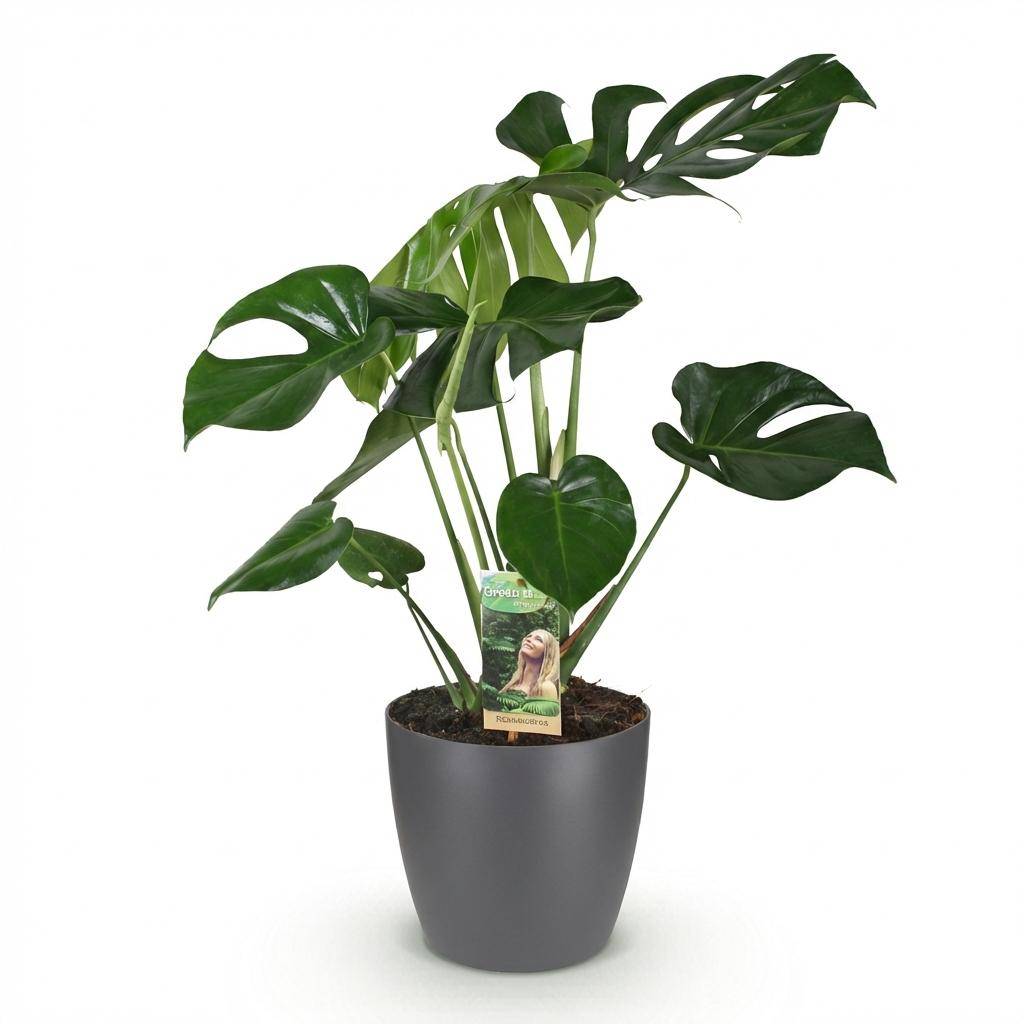Monstera Deliciosa - Pot de 21cm - Gris - Plantes d'intérieur - Image 2