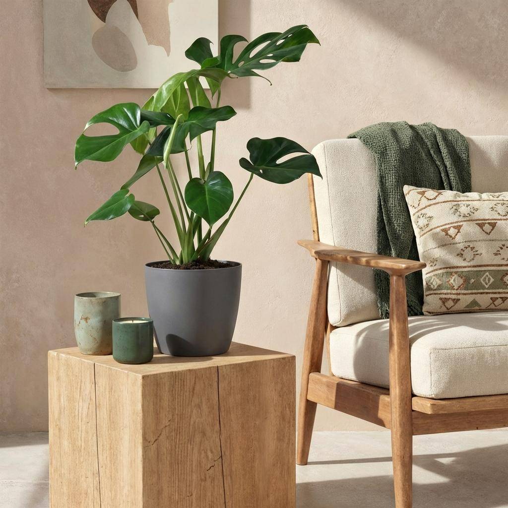 Monstera Deliciosa - Pot de 21cm - Gris - Plantes d'intérieur - Image 4
