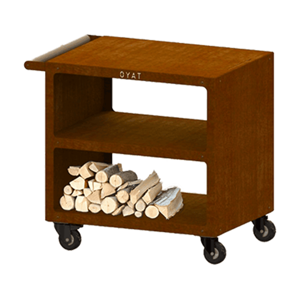 Desserte Pontaillac  80 Cognac - Mobilier de cuisine extérieure  en acier corten - OYAT
