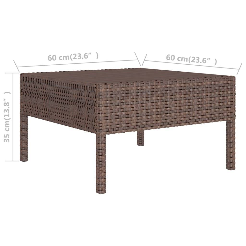 Helloshop26 - Salon de jardin meuble d'extérieur ensemble de mobilier 11 pièces avec coussins résine tressée marron - Image 6