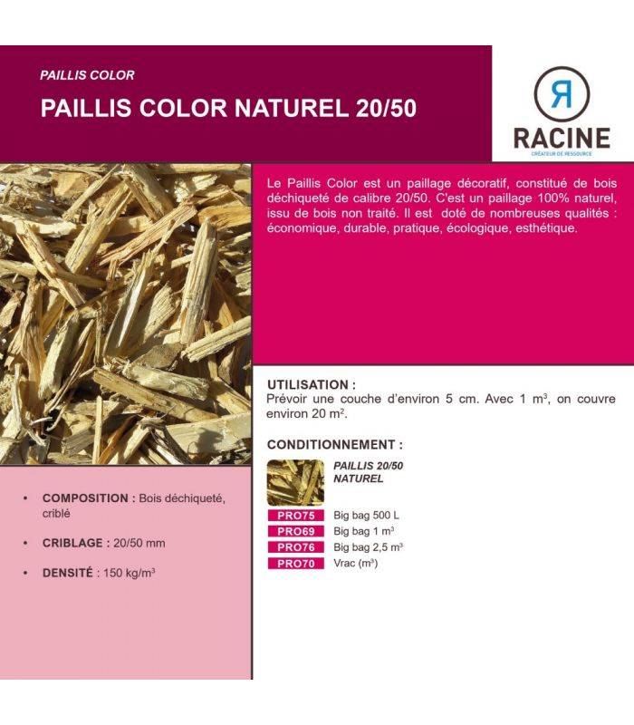 Paillis Color NATUREL 20/50mm, Big bag de 500 L - PRO75 - Image 3