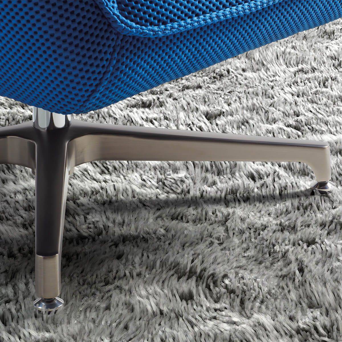 ALTOBUY - Fauteuil pivotant tissu maille mesh 3D bleu pied métal - RIVOLI - Image 5