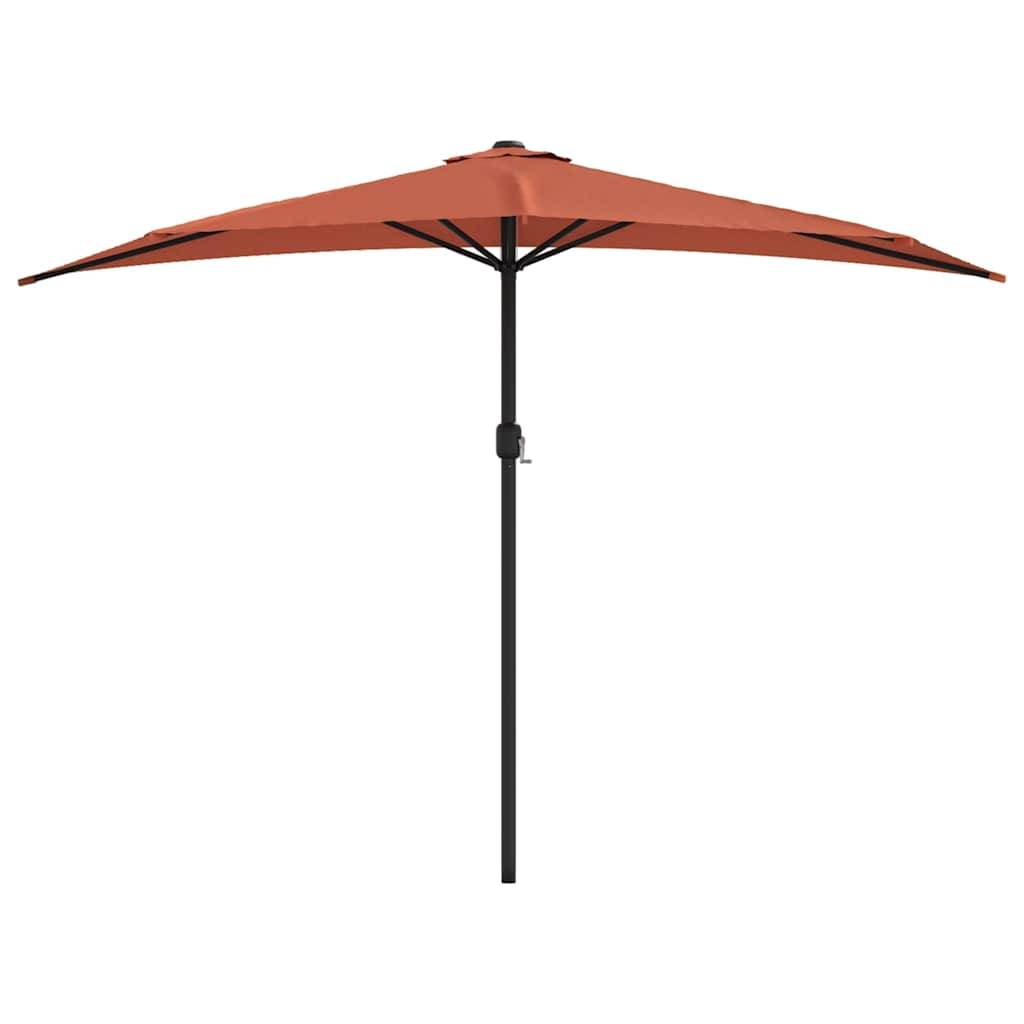 Vidaxl - Parasol de balcon et mât en aluminium Terre cuite 300x155x223cm vidaXL 312503 - Image 4