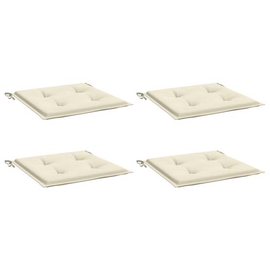 Coussins de chaise jardin tissu oxford crème 50 x 50 x 4 cm - PANGIVO - Image 3