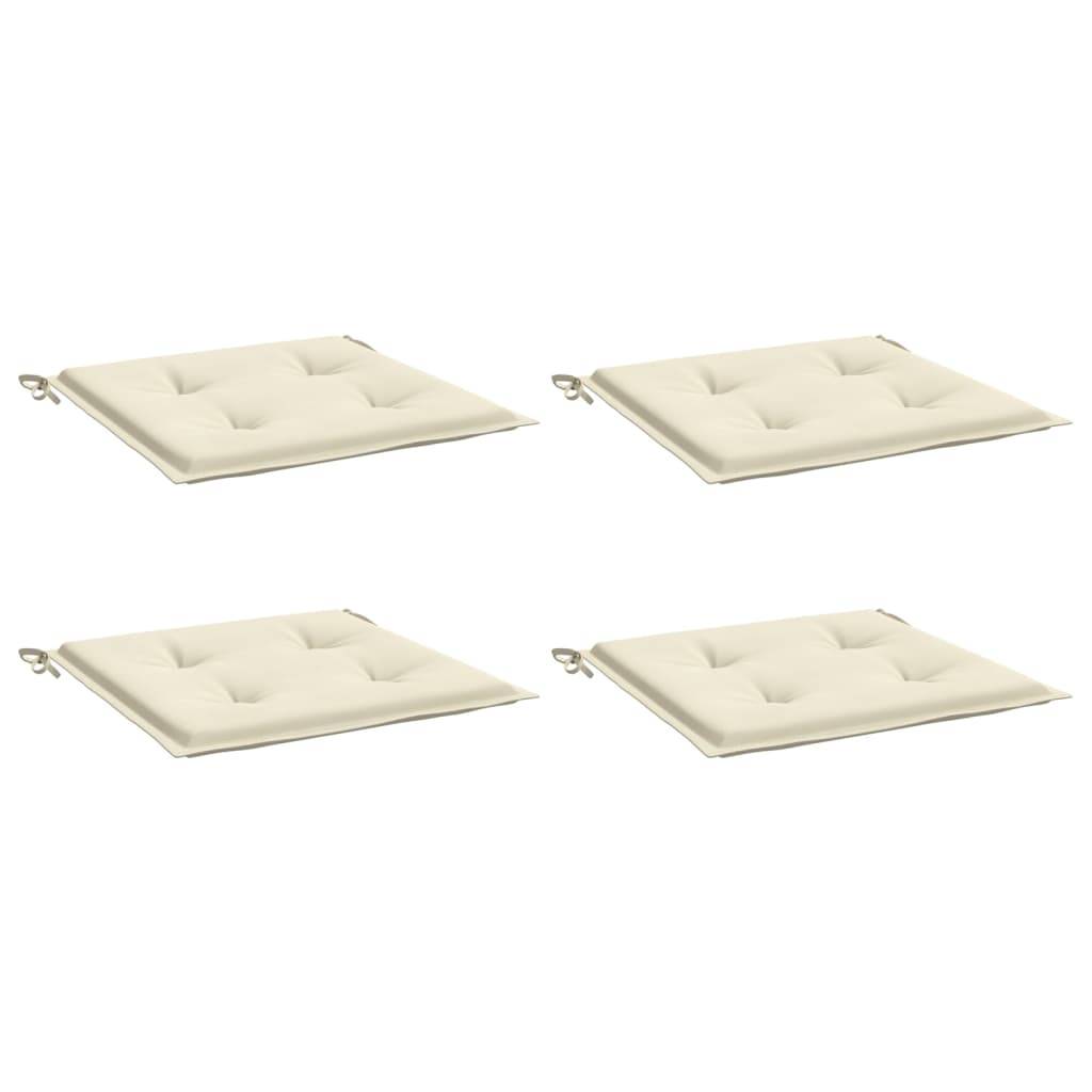 Coussins de chaise jardin tissu oxford crème 50 x 50 x 4 cm - PANGIVO - Image 3
