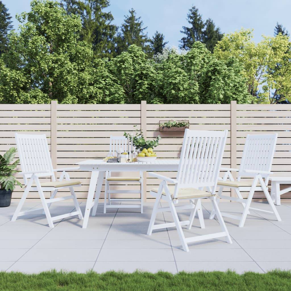 Coussins de chaise jardin tissu oxford crème 50 x 50 x 4 cm - PANGIVO - Image 1