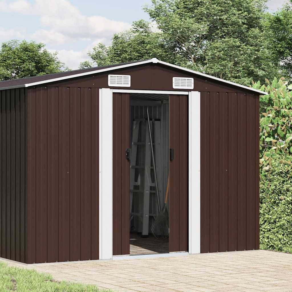 Vidaxl - Abri de jardin Marron 257x990x181 cm Acier galvanisé vidaXL 47039 - Image 2