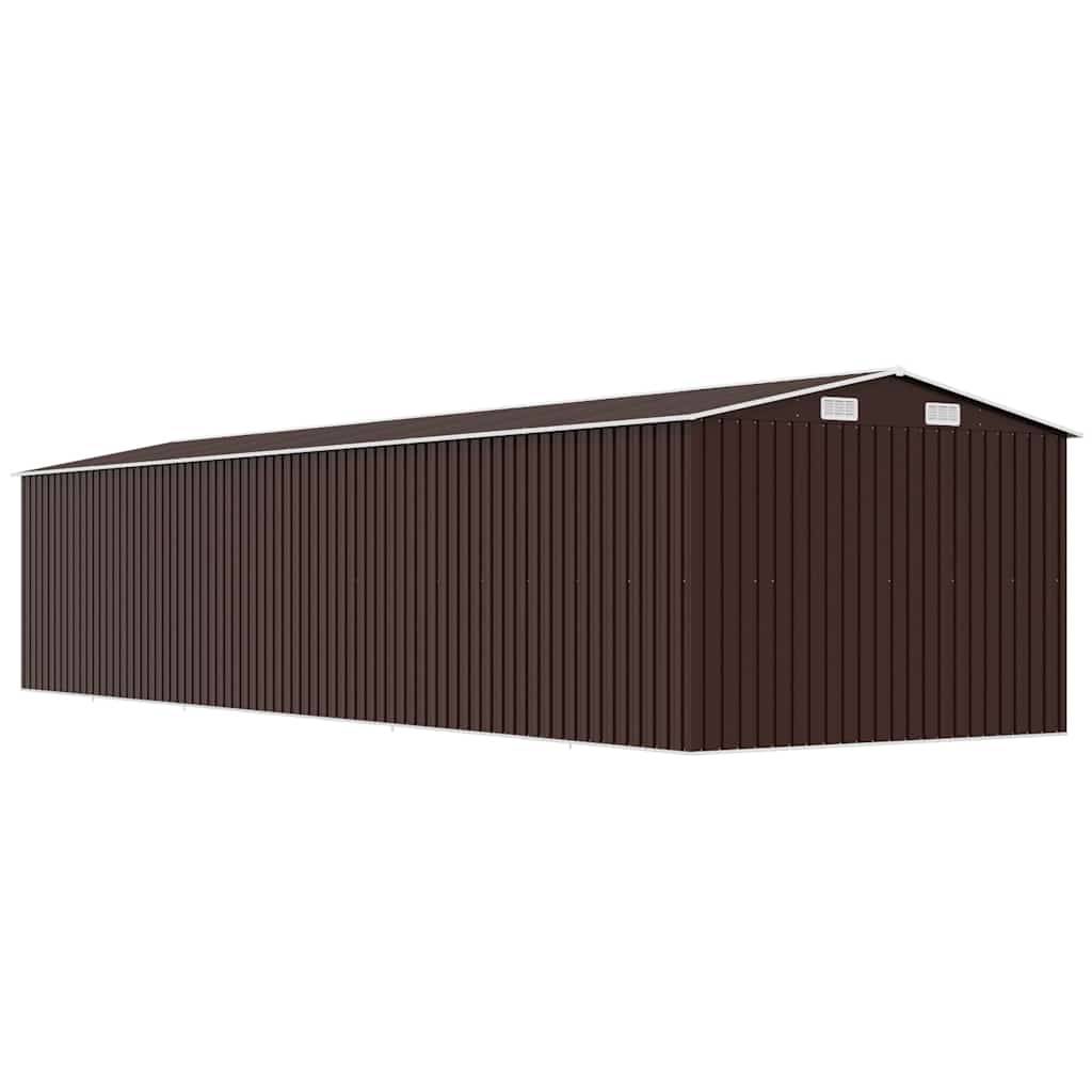 Vidaxl - Abri de jardin Marron 257x990x181 cm Acier galvanisé vidaXL 47039 - Image 8