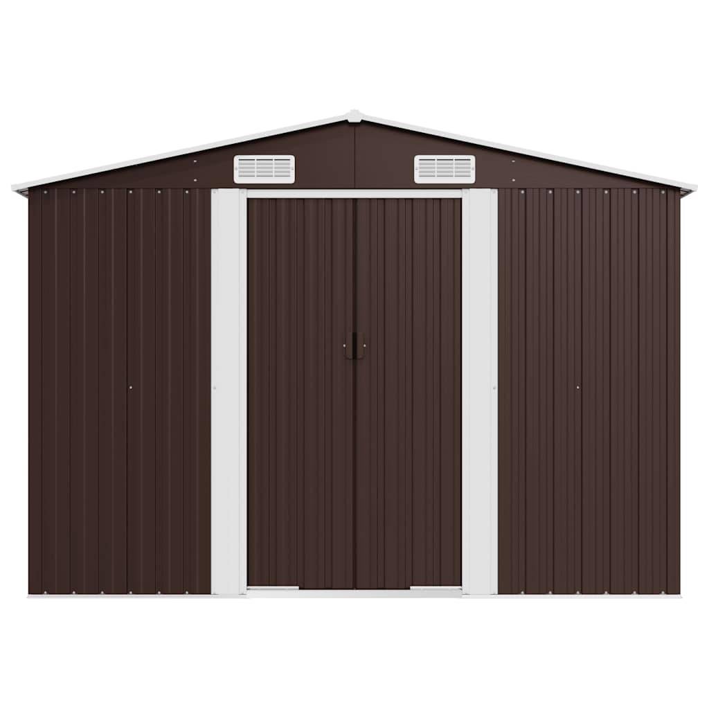 Vidaxl - Abri de jardin Marron 257x990x181 cm Acier galvanisé vidaXL 47039 - Image 6