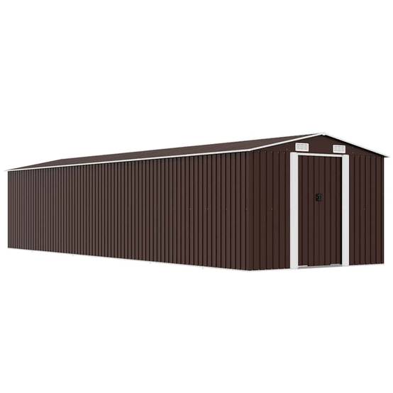 Vidaxl - Abri de jardin Marron 257x990x181 cm Acier galvanisé vidaXL 47039 - Image 1