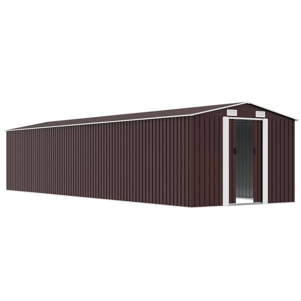 Vidaxl - Abri de jardin Marron 257x990x181 cm Acier galvanisé vidaXL 47039 - Image 5