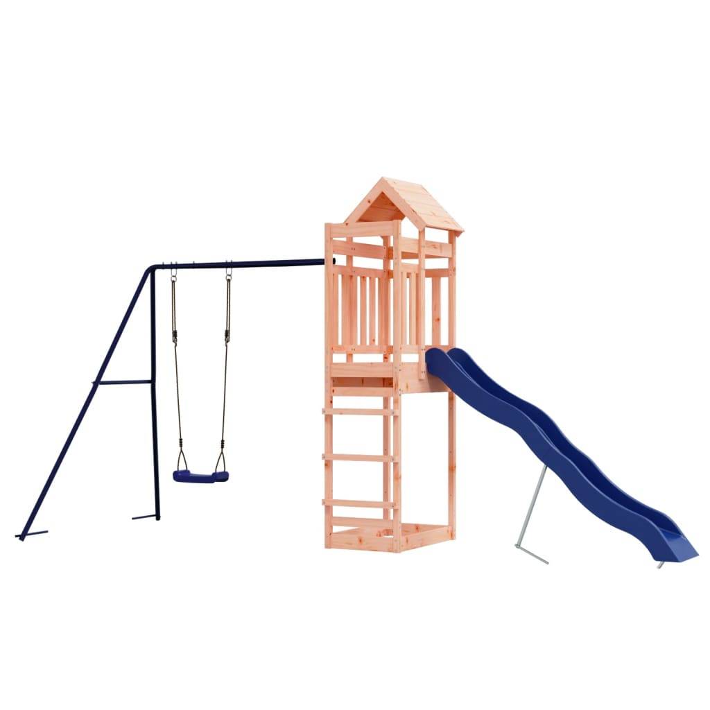Helloshop26 - Aire de jeux d'extérieur balançoires toboggan portiques robuste jeux jardin 422 x 185 x 238 cm bois massif de douglas - Image 3
