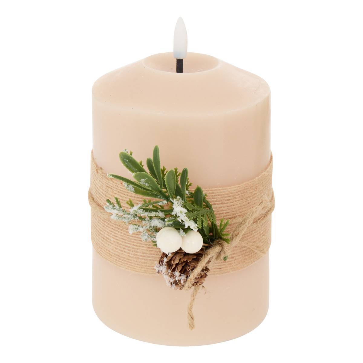 Feeric Christmas - Bougie LED Lupa beige H. 15 cm - Feeric Lights & Christmas - Image 1